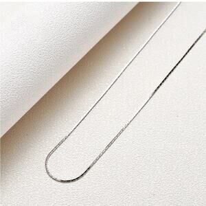 NEW sterling silver dainty bamboo chain necklace jewelry size 45cm B19